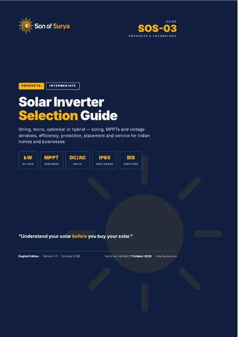 Cover of Solar Inverter Selection Guide
