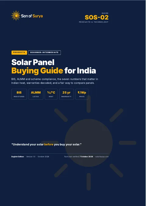 Cover of Solar Panel Buying Guide for India